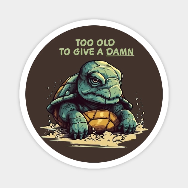 Mr. Old & Grumpy Turtle Magnet by Vaelerys